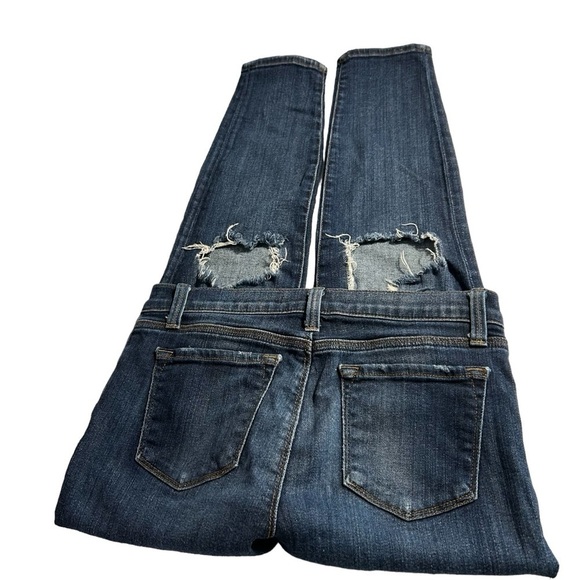 J Brand Dark Wash Distressed Skinny Jeans Sz 26 - Picture 4 of 11